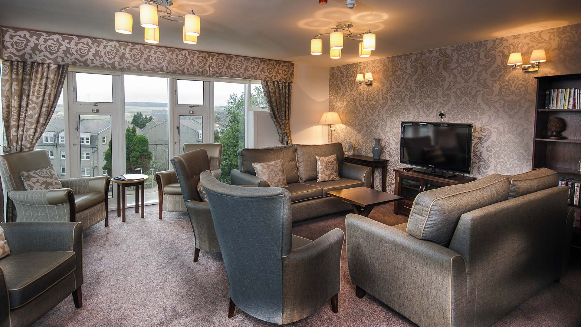 Lounge at Deeside Care Home in Aberdeen