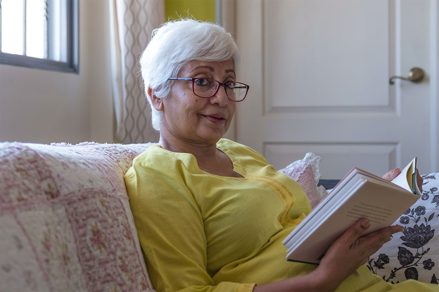 Older Woman Enjoying a Book