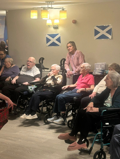 Burns day celebrations at Deeside Care Home