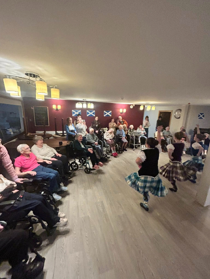 Burns day celebrations at Deeside Care Home