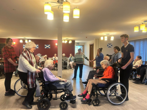 Burns day celebrations at Deeside Care Home