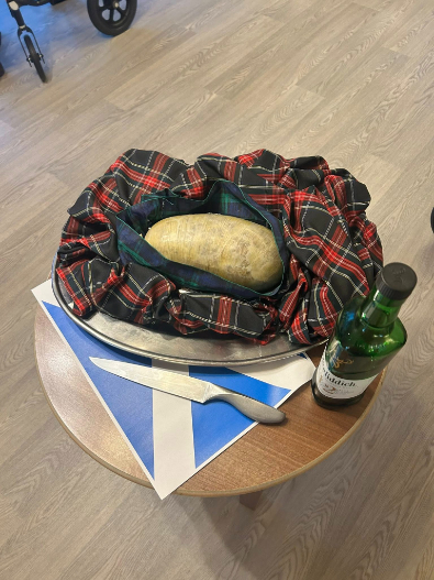 Burns day celebrations at Deeside Care Home